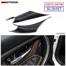 EPMAN 30SETS/CARTON Door Handle Covers Compatible with BMW 3/4 Series Driver Side & Passenger Side Door Pull Handle Covers (Compatible with BMW 320i,328i,330i,335i F30/F31 and 428i,435i F32/F36)(Carbon Fiber) EPLSG320F3-30T